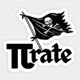 Pi rate Math Pi Pirate Sticker